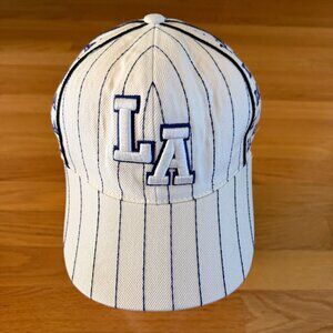 LA Los Angeles Dodgers White Pinstripe Fitted Baseball Cap